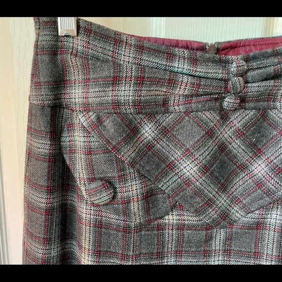 Nanette Lepore Anthropology plaid wool midi skirt NEVER WORN NWOT A+ sz 6 - Picture 5 of 14